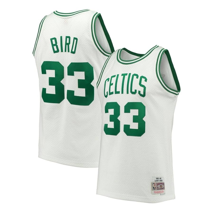 Larry Bird Boston Celtics NBA Mitchell & Ness White 1985-86